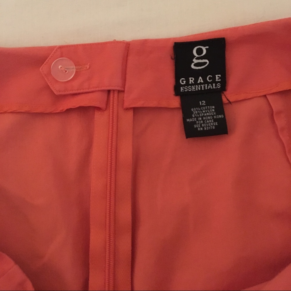 GRACE ESSENTIALS RUFFLE HEM LINED SKIRT - Picture 5 of 6